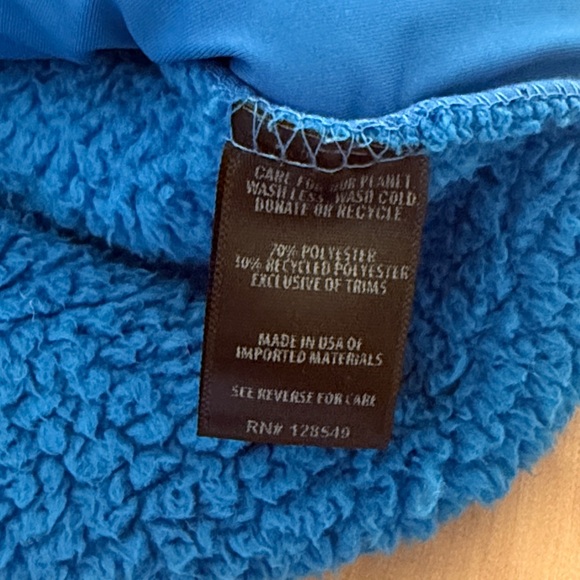 Aviator Nation TEDDY UNISEX HALF ZIP JACKET - BLUE CINA - Picture 8 of 8